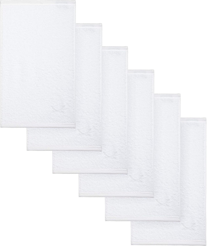 Sansibar Gästehandtuch 6er Set 30x50 cm 100% Baumwolle mit gesticktem Säbel Logo Set Handtuch Seiftu