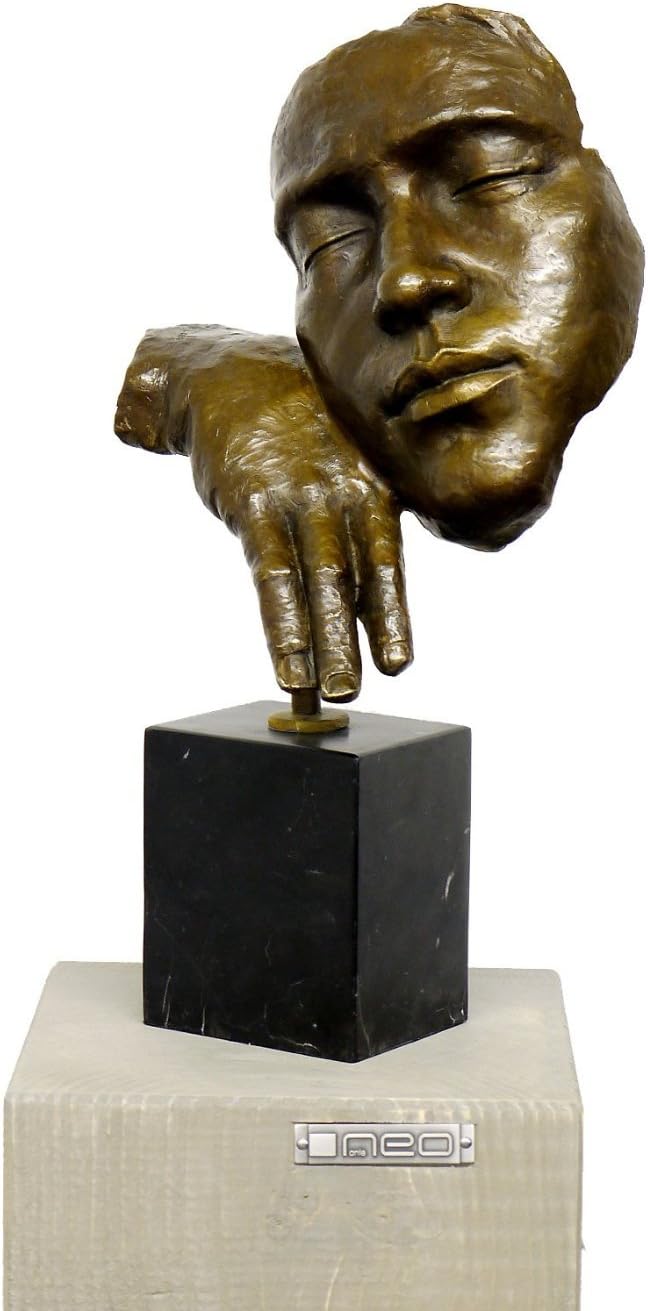 Moderne Kunst Skulptur - Bronzefigur - Der Schlafende - signiert - 100% Bronze - Deko Figur - Wohnde