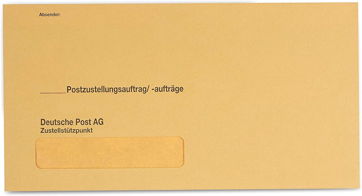 500 x Äussere Postzustellungs-Hüllen Postzustellungshüllen Postzustellungsumschläge 3491015