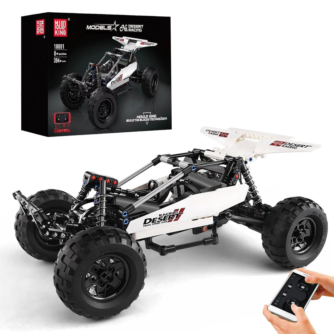 Mould King 18001 Technische ferngesteuerte Auto-Bausteine, 394 Stück MOC-Steine, RC-Auto-Bausätze, G
