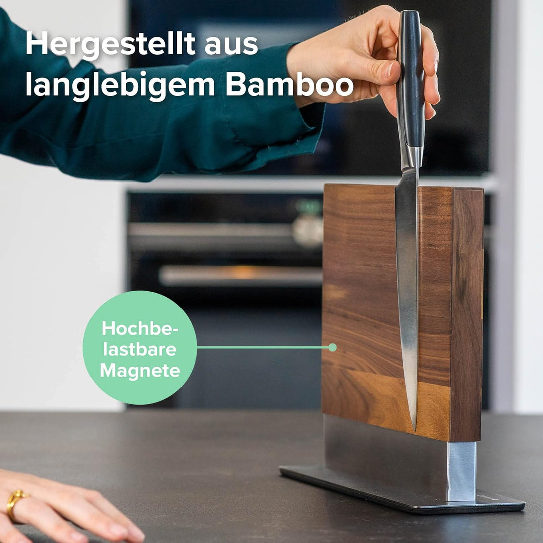 Coninx Messerblock Magnetisch Doppelseitig | Messerhalter Magnetisch ohne Messer | Küchenmesser Knif