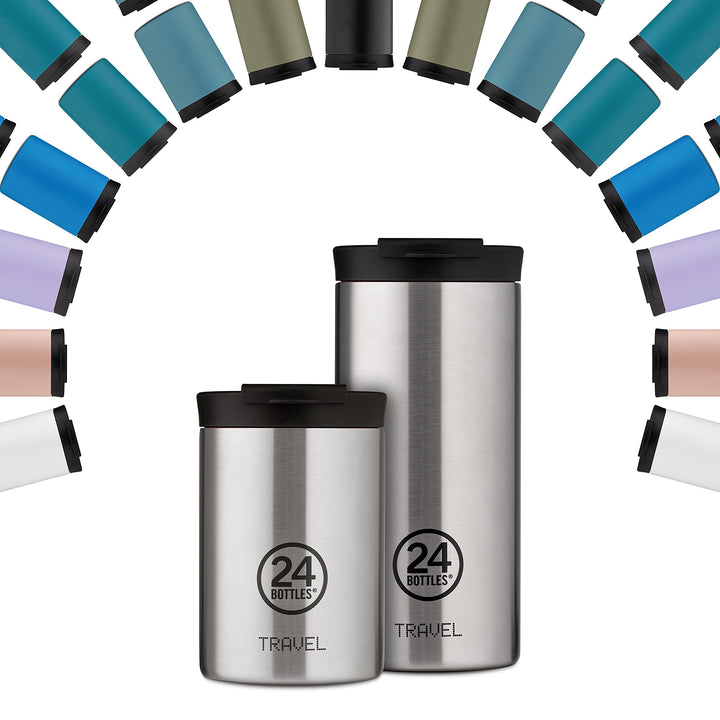 24Bottles Travel Tumbler aus Edelstahl in der Farbe Lush mit 350ml, Masse: 8cm x 8cm x 12,5cm, 424 3