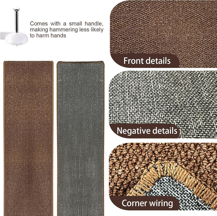 Rainmae Kratzmatte für Katzen, 180,1 x 39,9 cm, verdickt, extra gross, Wandmontage, Sisal-Kratzmatte