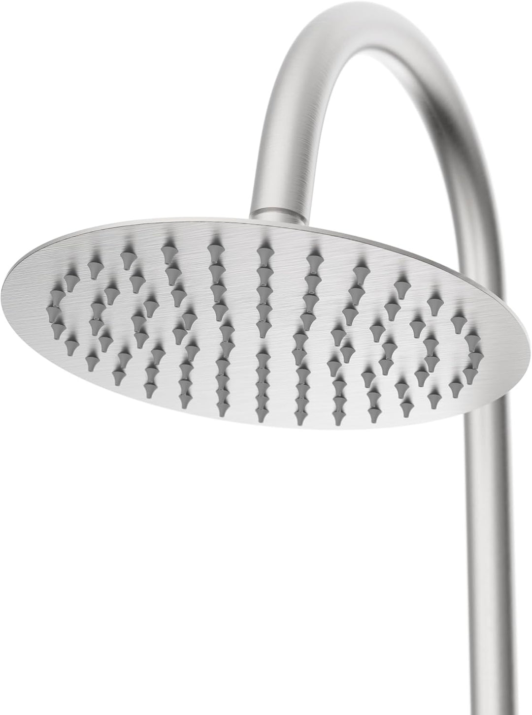 Gartendusche Classic SPRING 229 cm Edelstahl gebürstet Outdoor Dusche mit Regenduschkopf Ø20 cm Pool