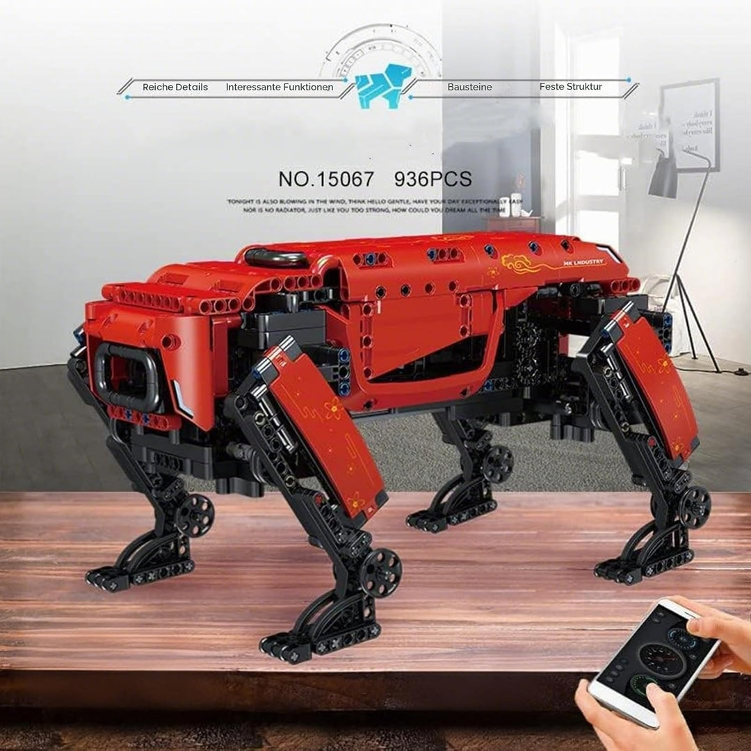Mould King 15067 Roboter-Hundebausätze, 936 Stück MOC-Steine APP Fernbedienung Roboterspielzeug STEM
