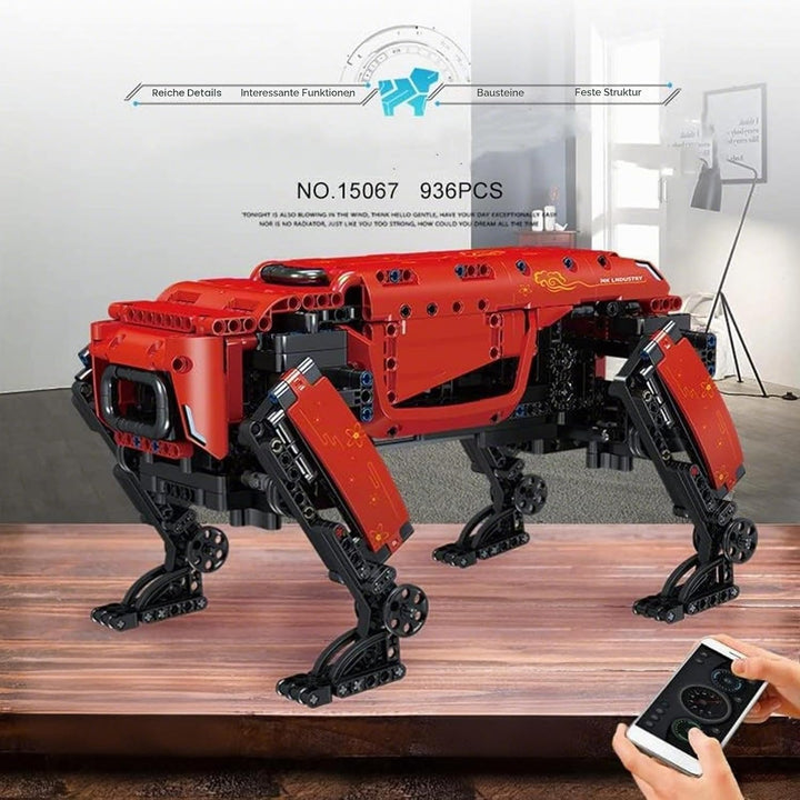 Mould King 15067 Roboter-Hundebausätze, 936 Stück MOC-Steine APP Fernbedienung Roboterspielzeug STEM