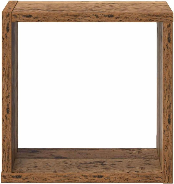vidaXL Wandregale 2er Set Altholz 26X15X26 cm Massiv Rustikales Design Vielseitig Innenlagerung Wohn