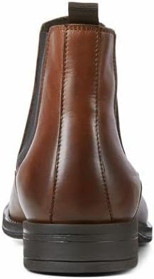 JACK & JONES Herren Jfwargo Leather Sn Chelsea-Stiefel 40 EU Cognac, 40 EU Cognac