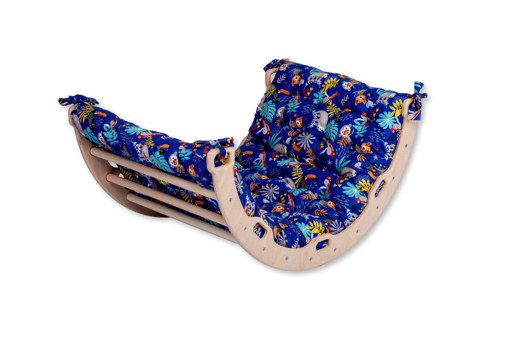 Kletterbogen –Montessori – Bogen mit Kissen | Wippe für Drinnen | Bogenwippe für Kinder | Unisex Dri