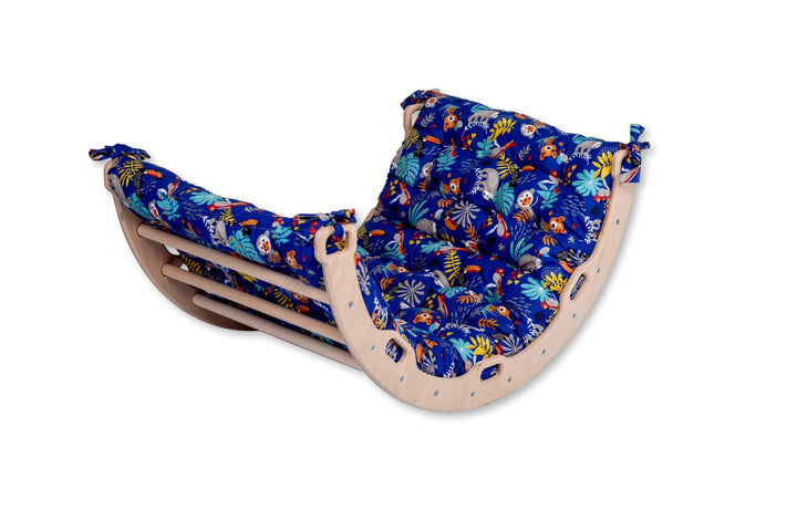 Kletterbogen –Montessori – Bogen mit Kissen | Wippe für Drinnen | Bogenwippe für Kinder | Unisex Dri