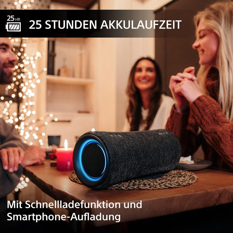 Sony SRS-XG300 - Tragbarer kabelloser Bluetooth-Lautsprecher mit starkem Partysound und Beleuchtung