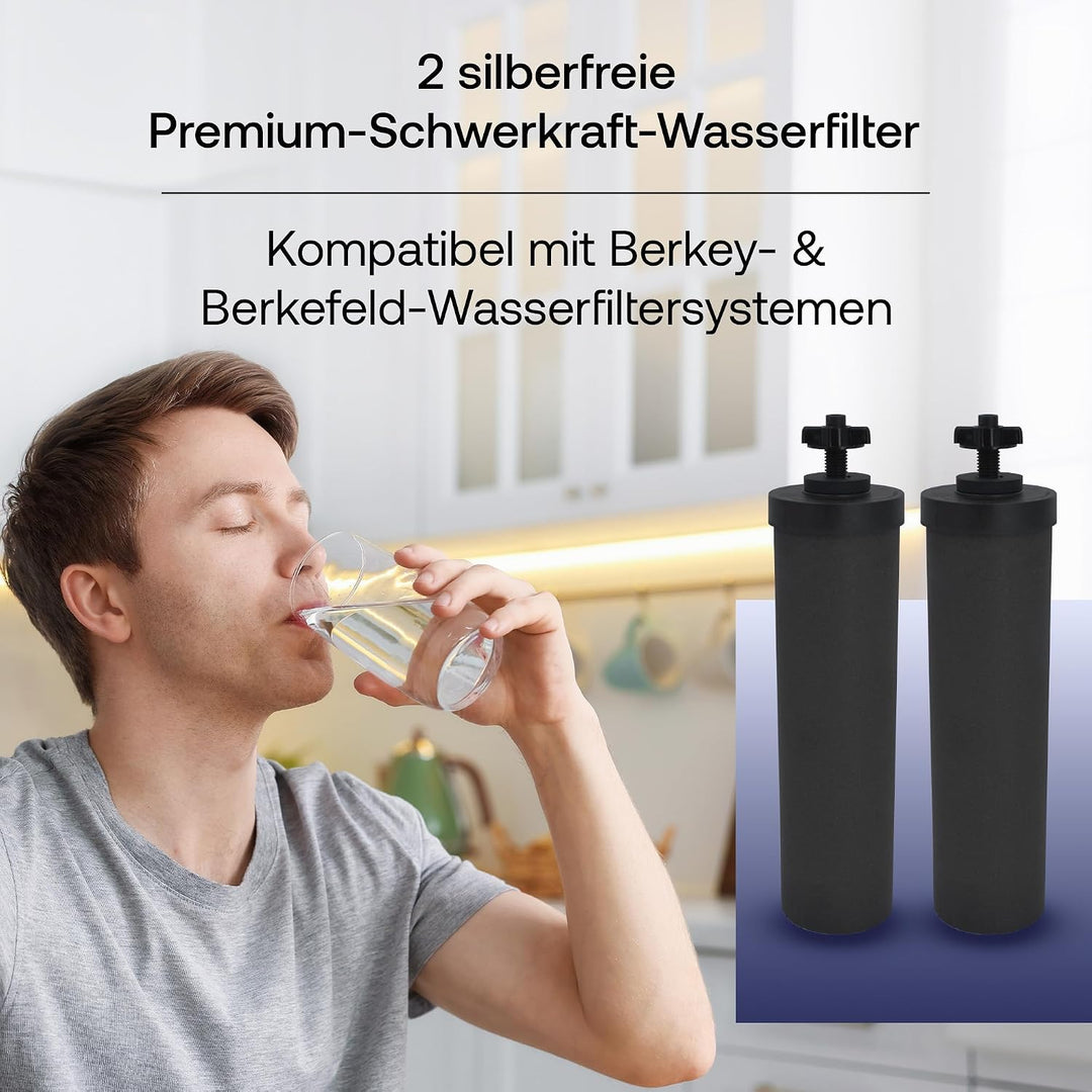 Weeplow® O'Pure Gravity Water Filter Systems Compatible with Berkey Series Travel, Big, Royal, Imper
