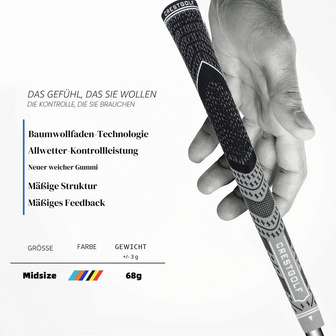 CRESTGOLF Golfgriffe Aktualisierte Multi-Compound-Golfgriffe für Golfschläger, Golf Grips Set mit 13