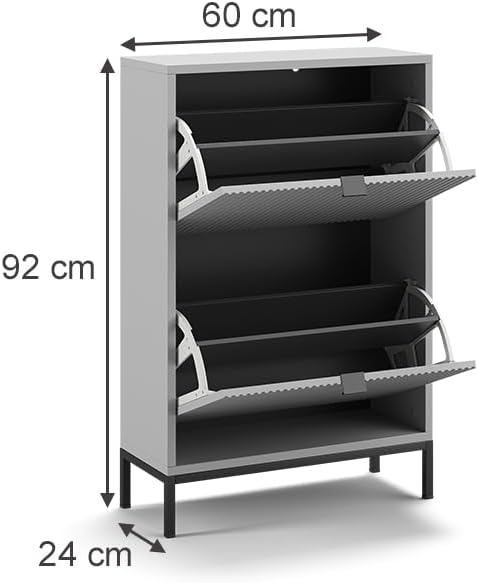 Vicco Schuhkipper Eliza, Grau, 60 x 92 cm, Grau