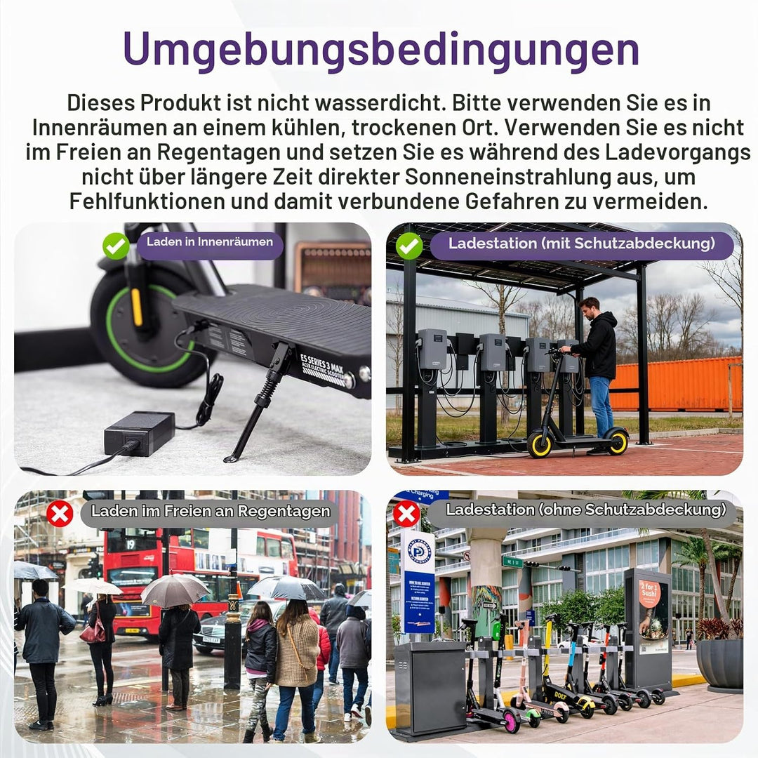 Ladegeräte für Scooter, 24.2V 1.5A E Scooter Ladegerät, Hoverboard Ladekabel für Xiaomi Electric Sco