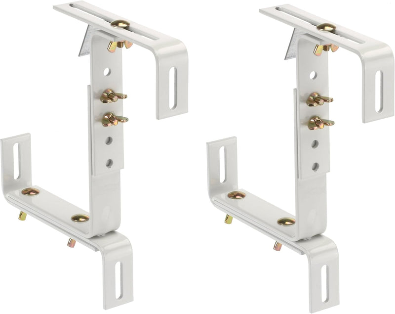 Emsa 5957001200 Vario Universal Blumenkastenhalter, Einsetzbar, Farbe Weiss, Für Geländerbreiten von