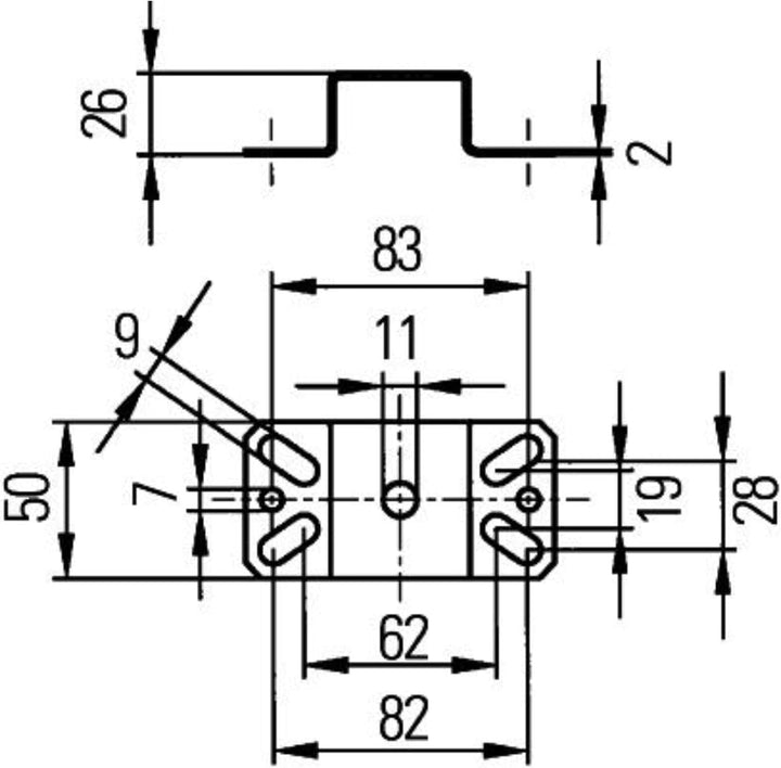 HELLA - Halogen-Arbeitsscheinwerfer - Matador - 24/12V - Schraubanschluss/Anbau - 4-Punkt Befestigun