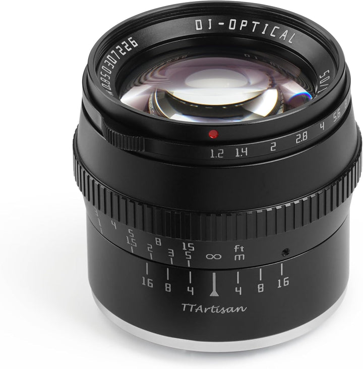 TTARTISAN 50mm F1.2 APS-C Kameraobjektiv Grosse Blende Manueller Fokus Festobjektiv Kompatibel mit F
