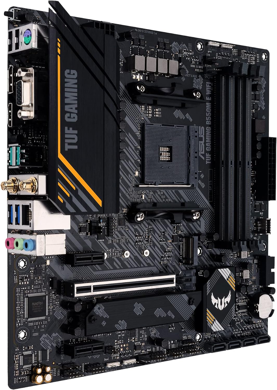 ASUS TUF Gaming B550M-E (Wi-Fi) Gaming Mainboard Sockel AM4 (micro-ATX, Ryzen, PCIe 4.0, WiFi6, 2x M