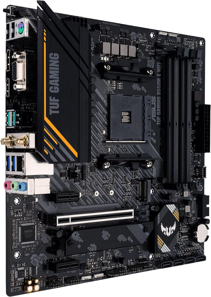 ASUS TUF Gaming B550M-E (Wi-Fi) Gaming Mainboard Sockel AM4 (micro-ATX, Ryzen, PCIe 4.0, WiFi6, 2x M