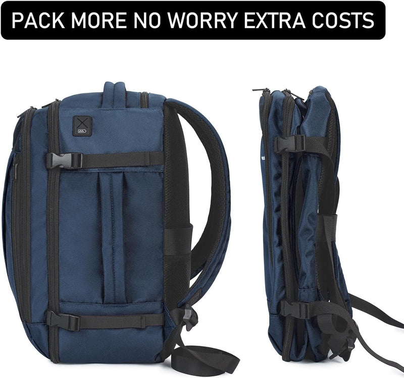 ECOHUB Rucksack 40x20x25 Ryanair Handgepäck 13 Taschen Reiserucksack Flugzeug Carry-ons Wasserdichte