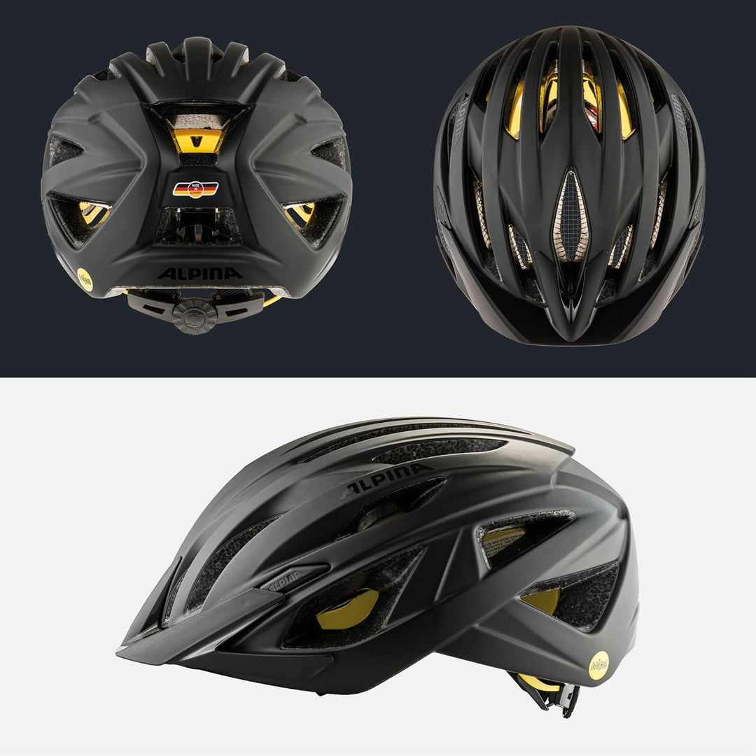 ALPINA DELFT MIPS - Sicherer, Leichter & Individuell Anpassbarer MIPS Fahrradhelm Mit Fliegennetz Fü