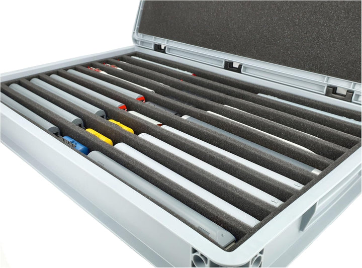 Feldherr Eurobox 60 x 40 cm Set für Modelleisenbahnen - Spur TT - 9 Fächer - Schaumstoffeinlage für