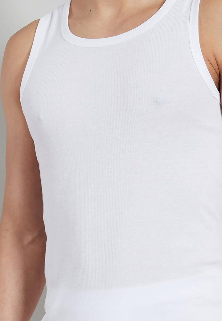 TOM TAILOR 4er Pack Herren Doppelripp Tank Top Unterhemd 3XL Weiss-hell-uni, 3XL Weiss-hell-uni