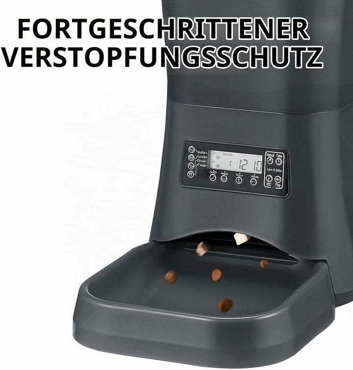 DOGNESS 9L Hundefutterautomat für grosse Hunde, Automatischer Hundefutterspender mit Timer, Extra gr