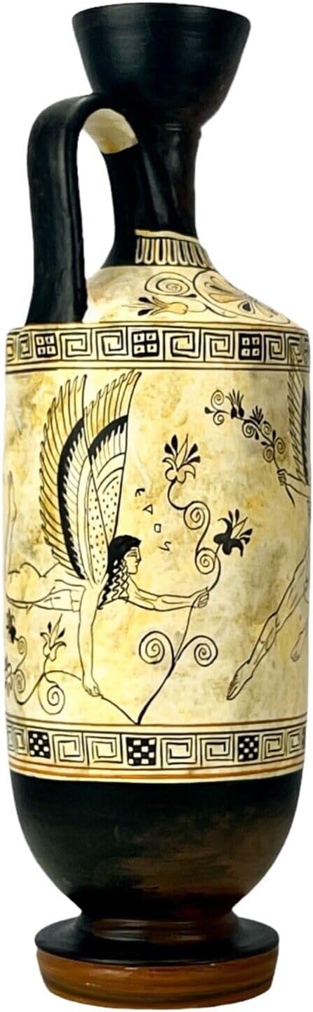 Atalanta Lekythos EROS Vase, Götter der Liebe, antike, griechische Keramik, Kopie