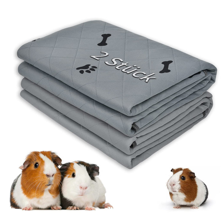 PICK FOR LIFE 2 Stück PIPI Pads für Meerschweinchen, 4-Lagen super Saugfähig Kleintier Pee Pads, Was