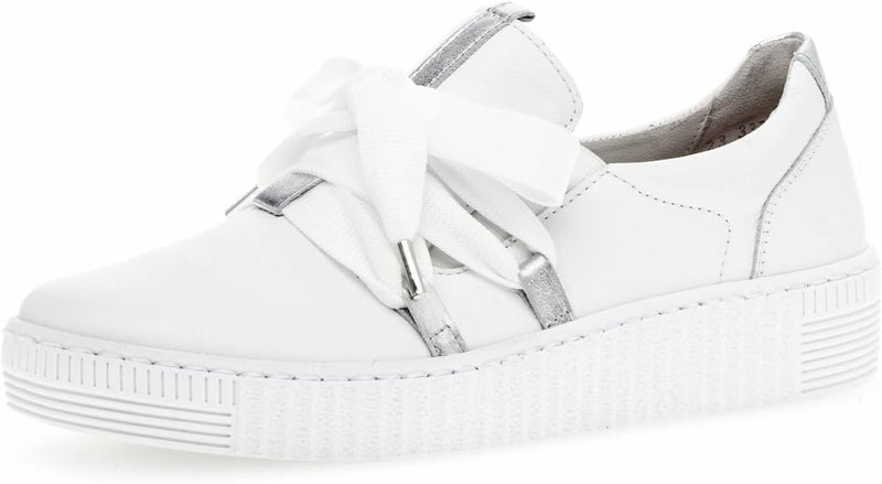 Gabor Damen Jollys Sneaker 35 EU Weiss Silber 21, 35 EU Weiss Silber 21