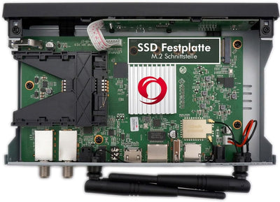 OCTAGON SF8008 UHD 4K Supreme Twin Sat Receiver + 256GB Festplatte INTERN + NONIC HDMI Kabel, 2X DVB