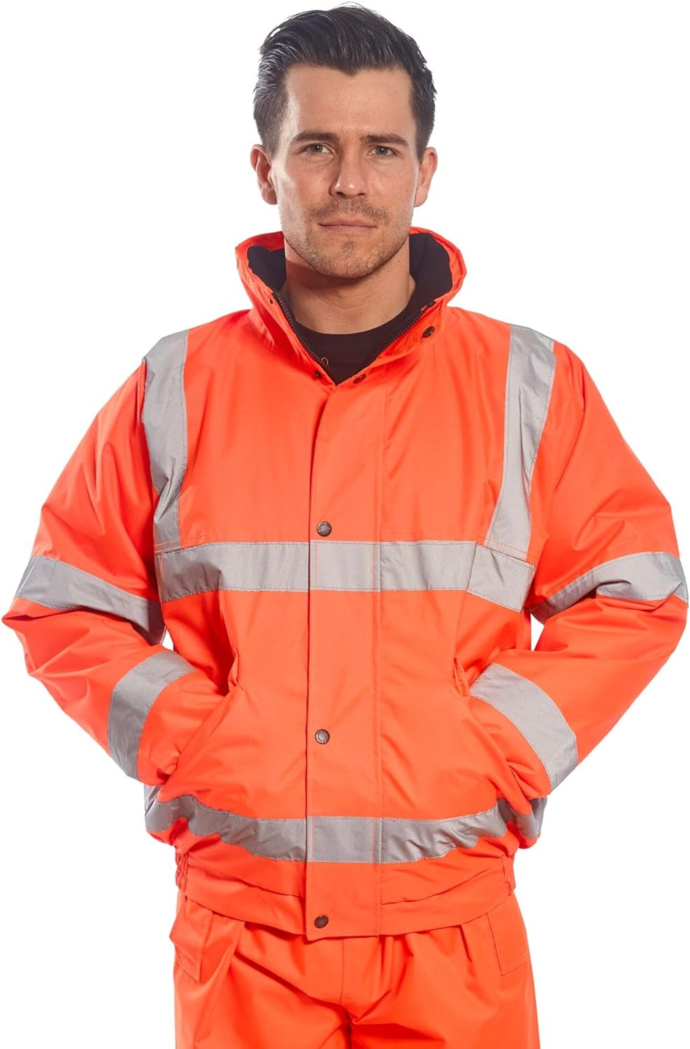 Portwest RT32ORR5XL Serie RT32 Warnschutz-Bomberjacke GO/RT, Regular, Grösse: 5XL, Orange, 5XL