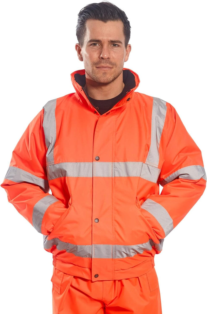 Portwest RT32ORR5XL Serie RT32 Warnschutz-Bomberjacke GO/RT, Regular, Grösse: 5XL, Orange, 5XL
