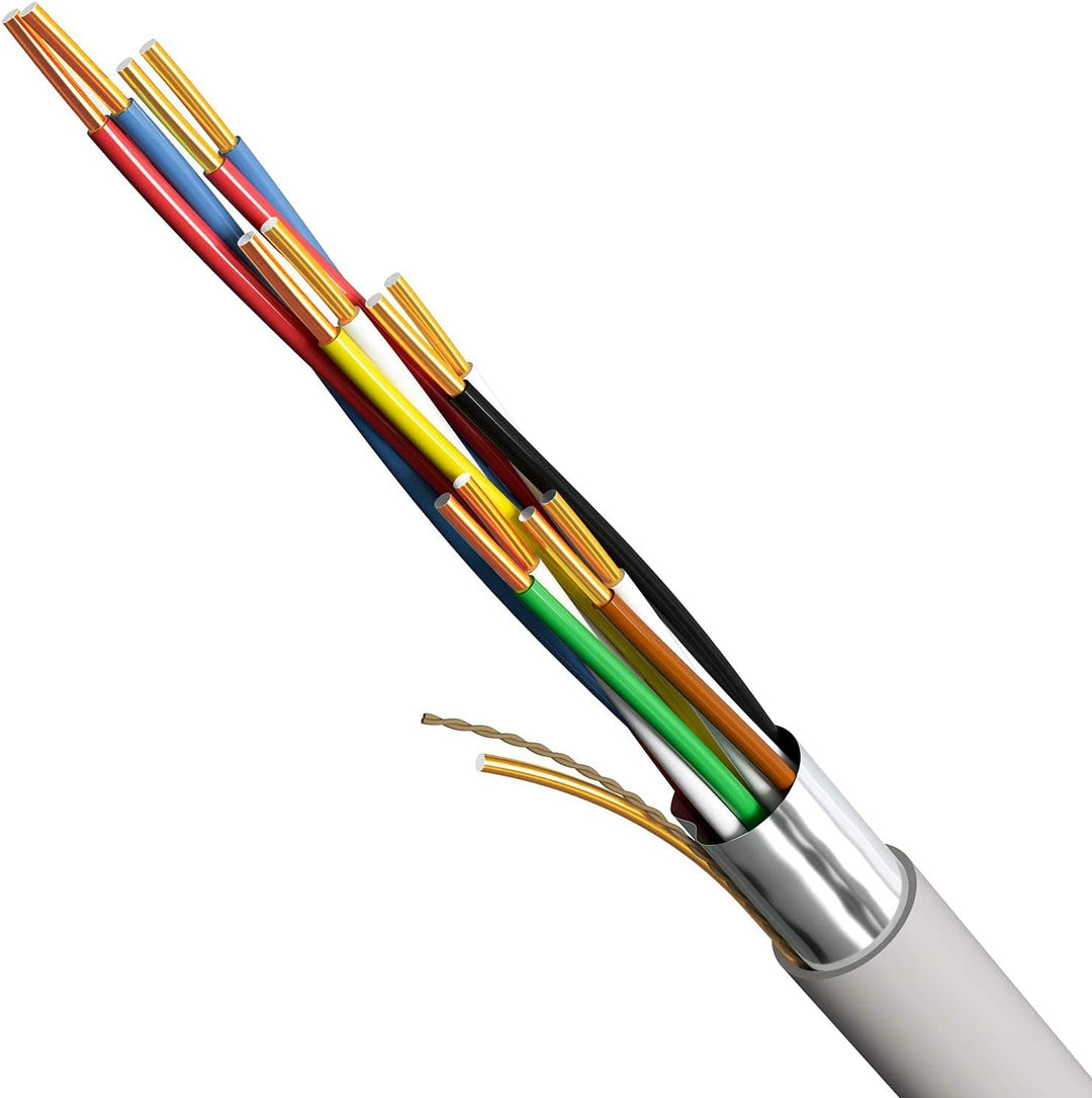 HB-DIGITAL Telefonkabel 100m 6 x 2 x 0,6 J-Y(ST) Y Verlegekabel JYSTY 12 Adern Telefonleitung 100m 6