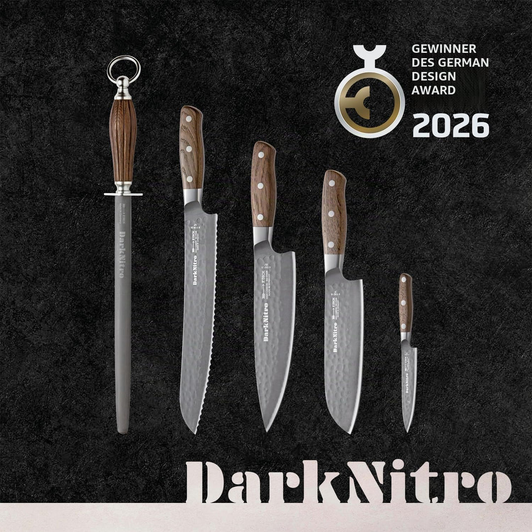 F. DICK Wetzstab, DarkNitro (Wetzstahl 30 cm Spezialbeschichtung für hohen Abtrag, harte Messer Mess