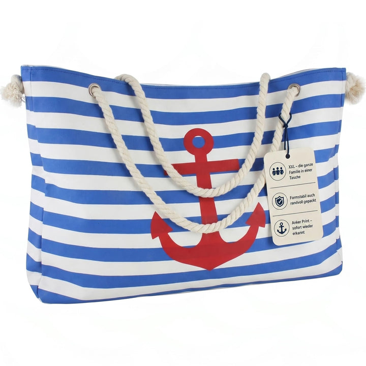 Sonia Originelli XXL Weekender mit Anker, grosse maritime Strandtasche und Reisetasche für Familie,