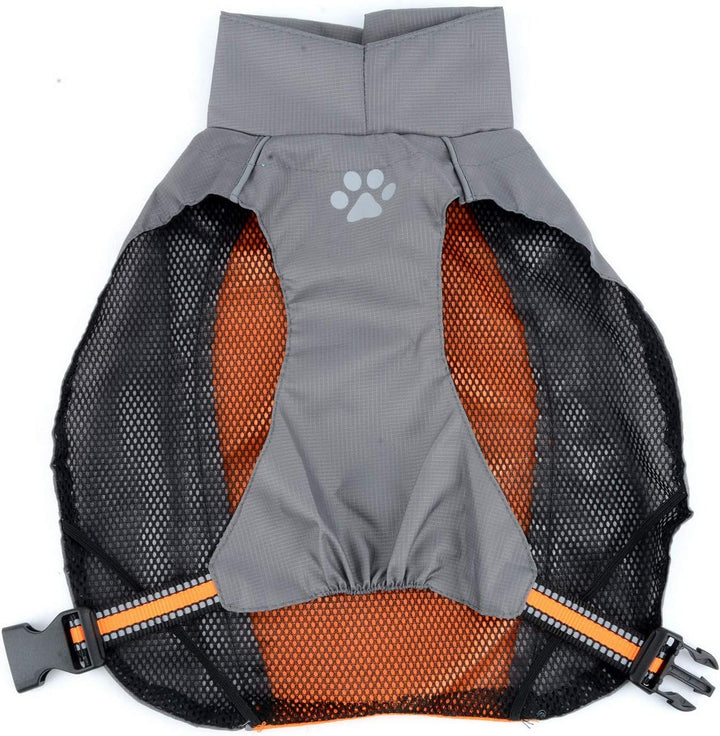 Zunea Wasserdichter Regenmantel für Mittelgrosse und Grosse Hunde Reflektierend Regenjacke Leicht Wi