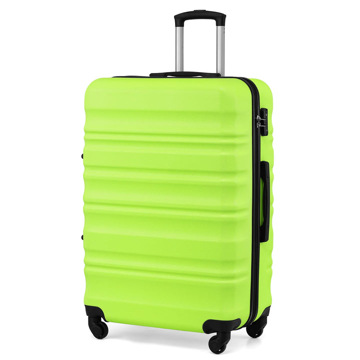 COOLIFE Hartschalen-Koffer Trolley Rollkoffer Reisekoffer mit TSA-Schloss und 4 Rollen (Grün, Grosse