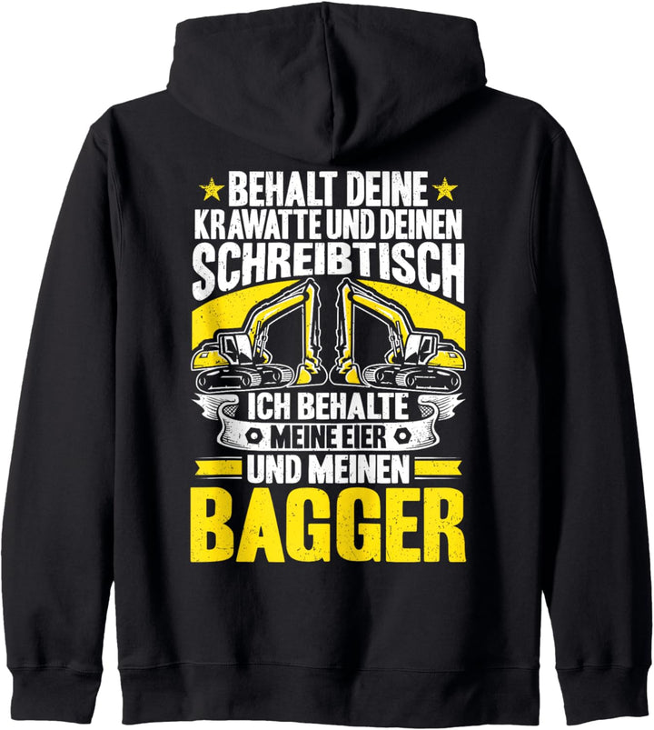 Baggerführer Ich Behalte Meinen Bagger Baggerfahrer Kapuzenjacke