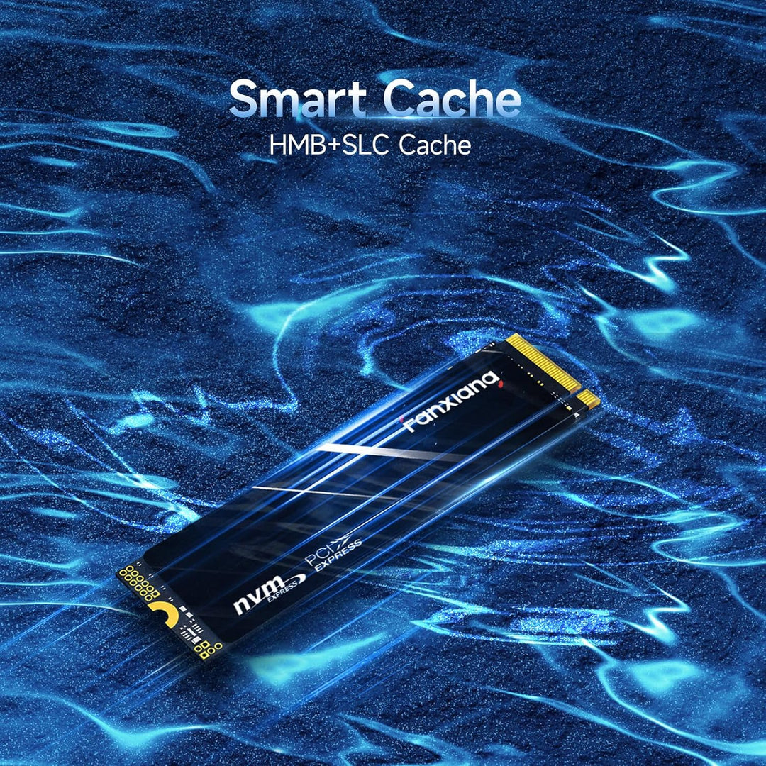 fanxiang NVMe SSD 1TB, M.2 PCIe Gen4x4 Gaming Solid State Drive, 4750 MB/s Lesen, 2850 MB/s Schreibe