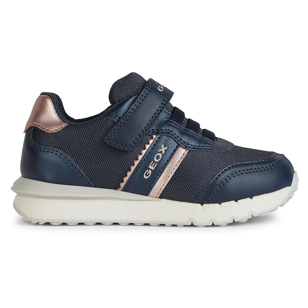 Geox Mädchen J Fastics Girl B Sneaker 29 EU Dk Navy Old Rose, 29 EU Dk Navy Old Rose