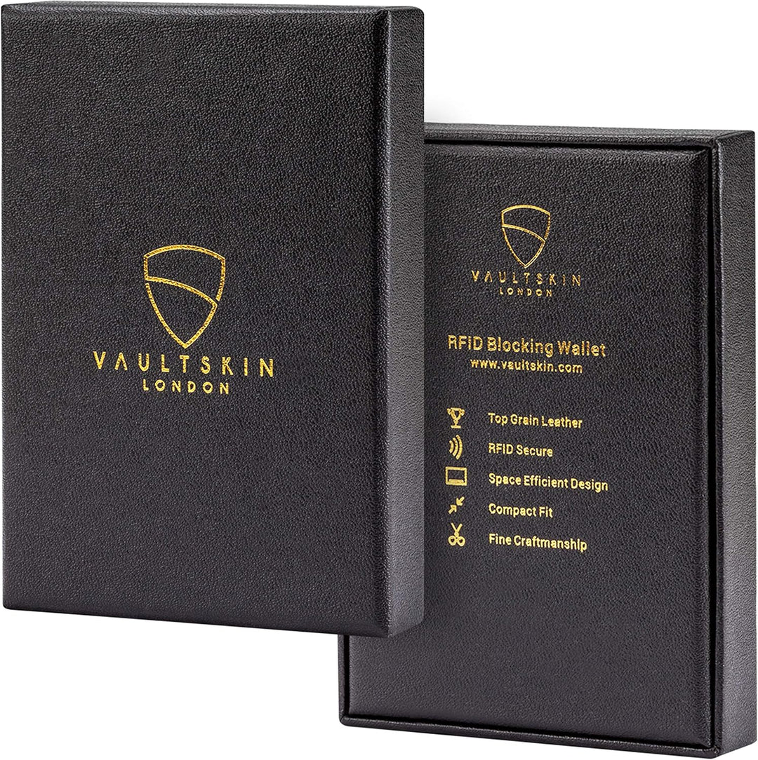 Vaultskin Chelsea Ultra-Slim Leder-Geldbörse für die Vordertasche - RFID-Blockierung für Männer mit