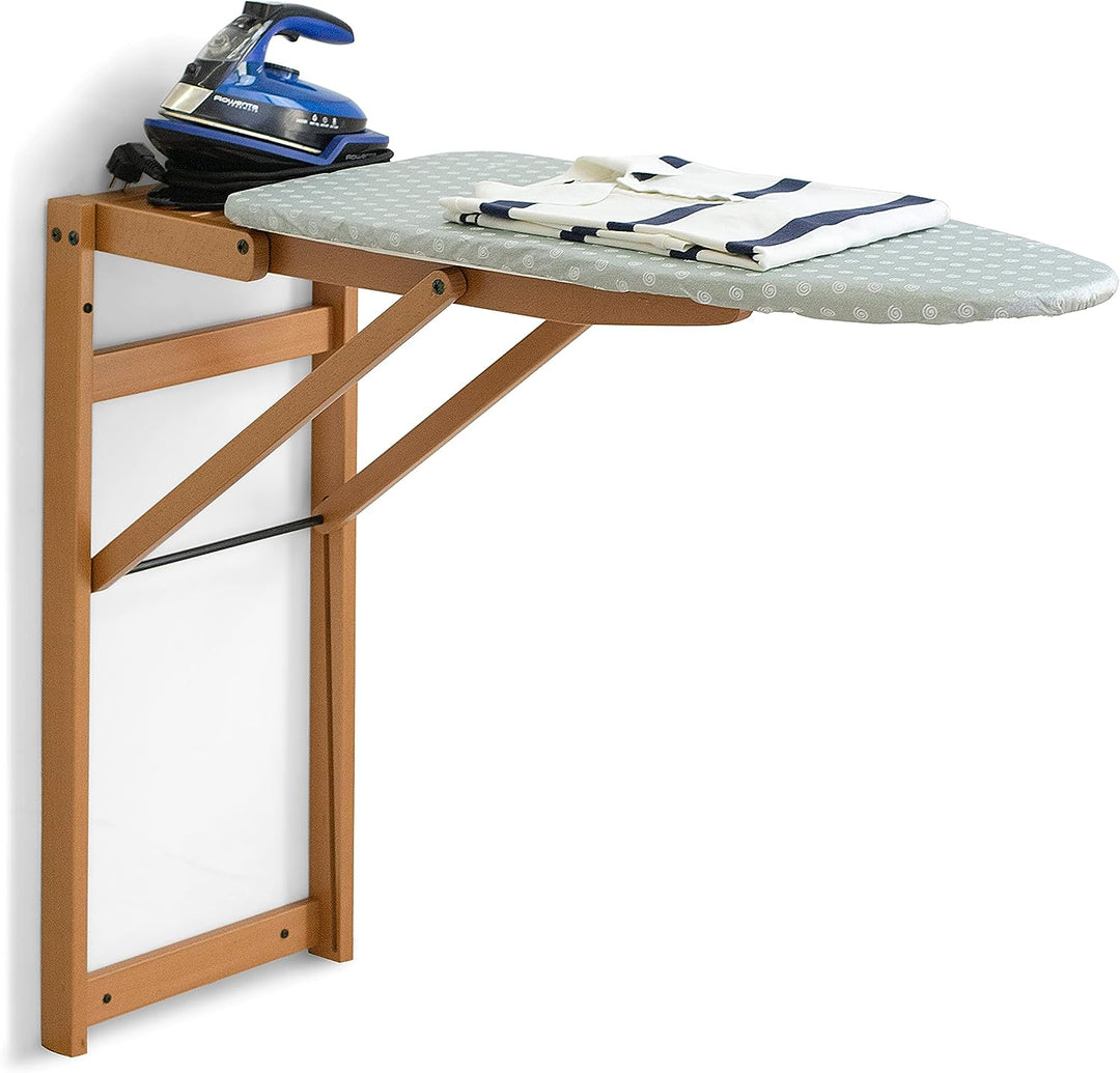 Bügelbrett für die Wand, 633 Bügelbrett Jolly, Holz – abschliessbar – Kirsch-Finish AR-It das Herz d