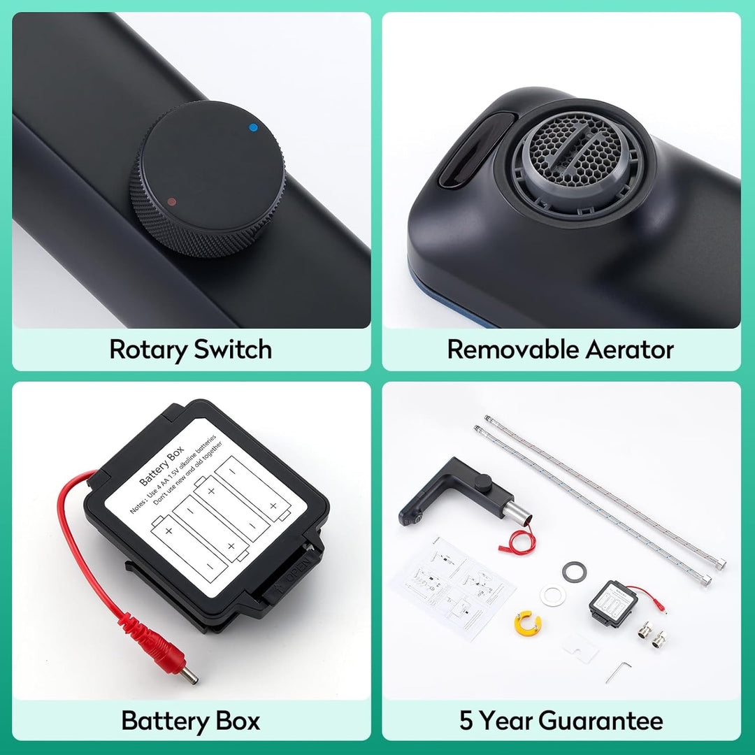 CREA Infrarot-Sensor Wasserhahn, automatische Mischbatterie für Bad, berührungsloser Waschtischarmat