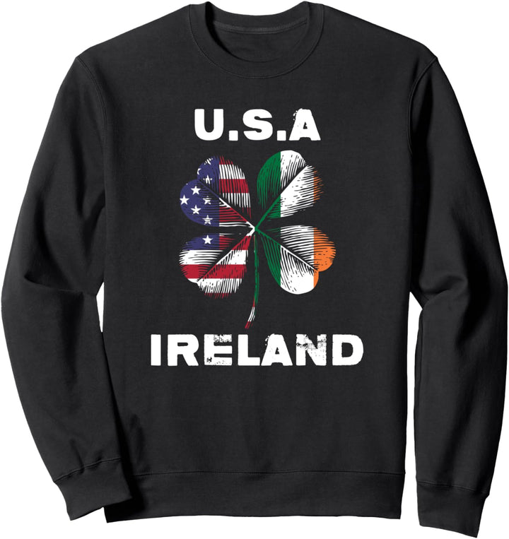 Shamrock-Sternenbanner Irlands USA kennzeichnen irischen Sweatshirt