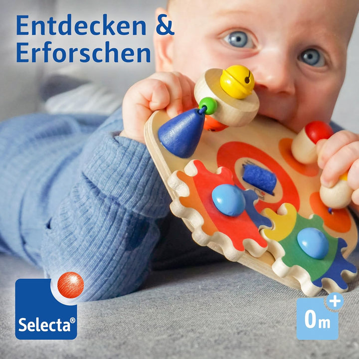 Selecta 62036 Minitivity, Motorikspielzeug, 1 Jahr to 3 Jahre, aus Holz, 14 cm Single, Single