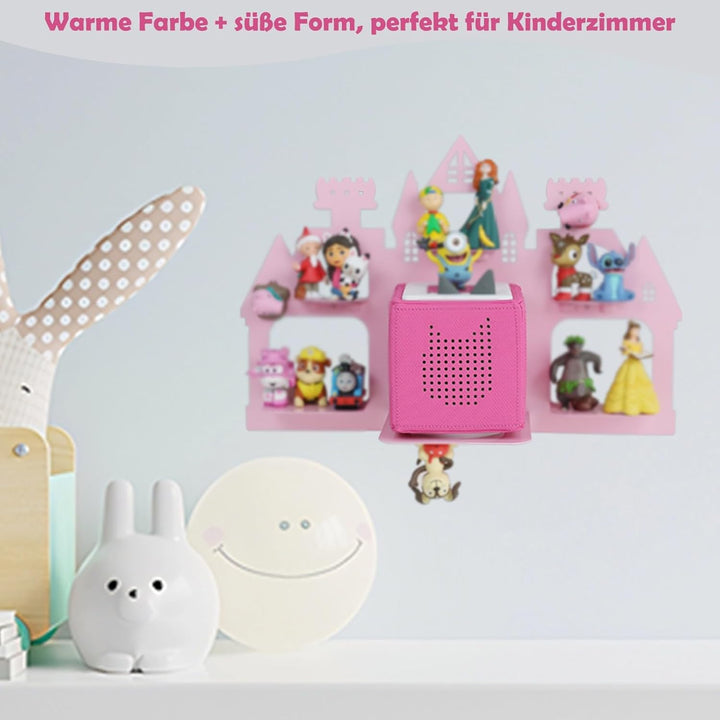 Magnetisch Regal für Tonie, Wand Regal für Toniebox/Tonie Figuren Aufbewahrung 15-25 Stück, Schloss