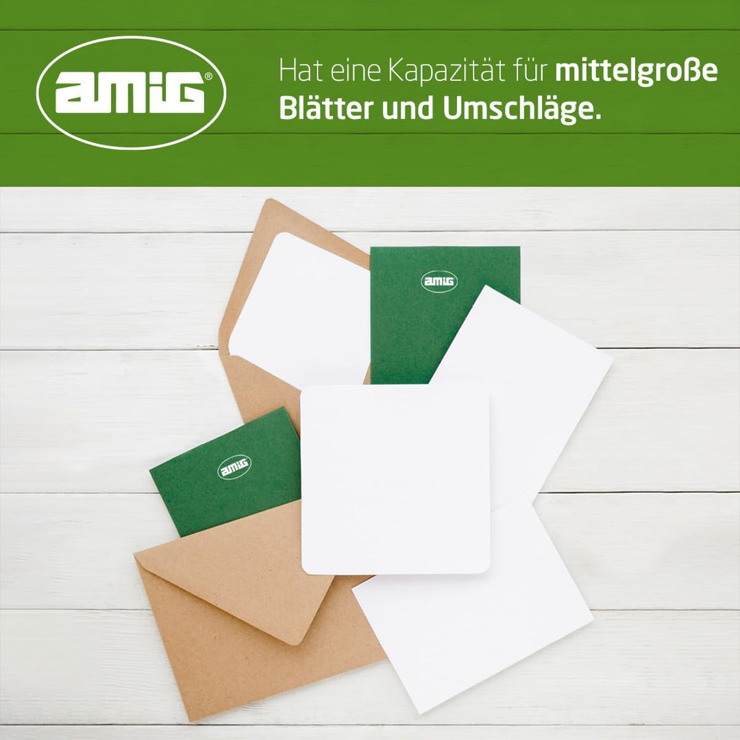 Amig – Briefkasten für den Innenbereich | zum Anbringen an Wänden, Wänden oder Türen | Stahl | Weiss